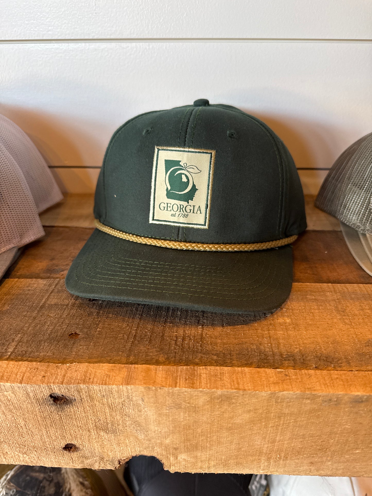 Georgia Patch Canvas Rope Hat- Green