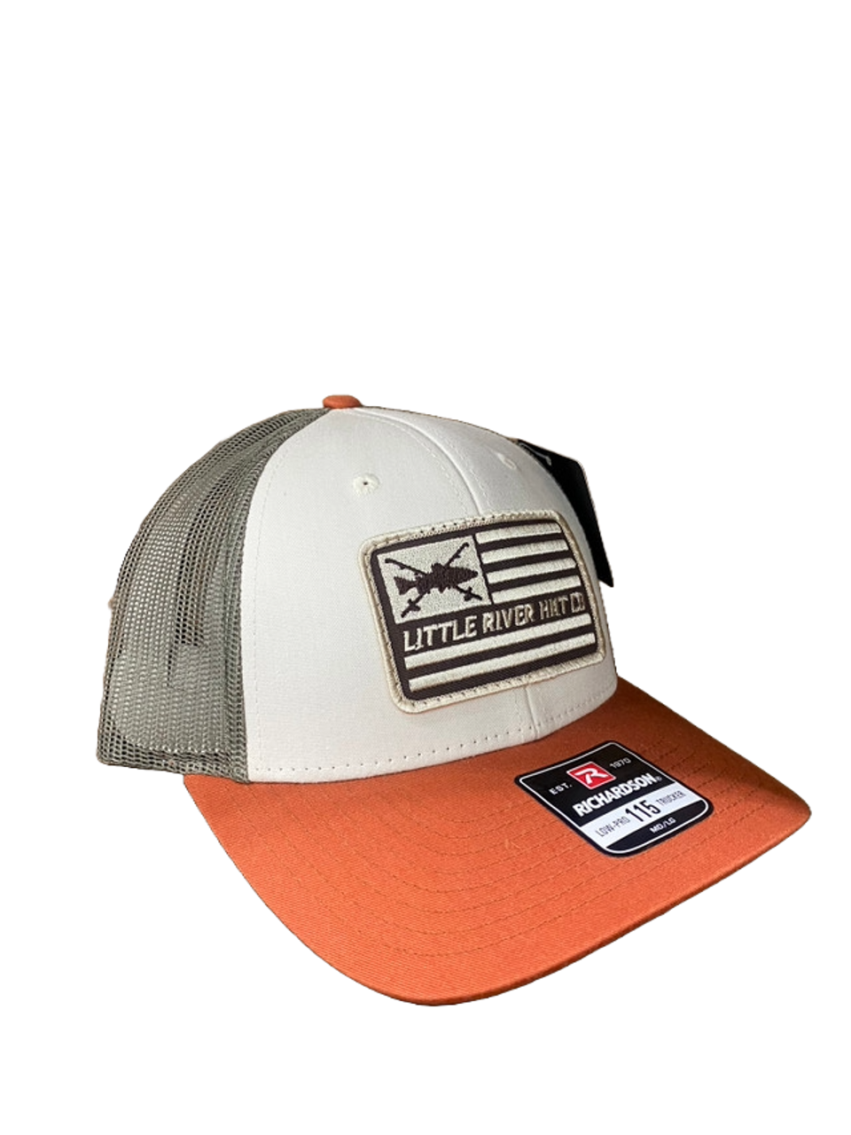 Little River Rod and Reels Hat - Cream, orange, green