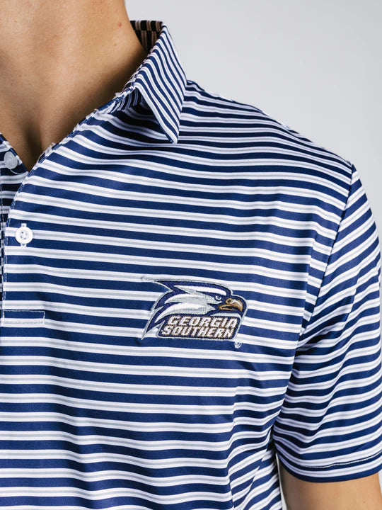 Georgia Southern Polo-Striped Eagle Head