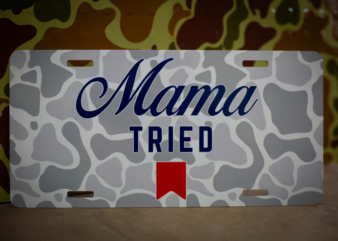 Mama Tried White OSC Tag