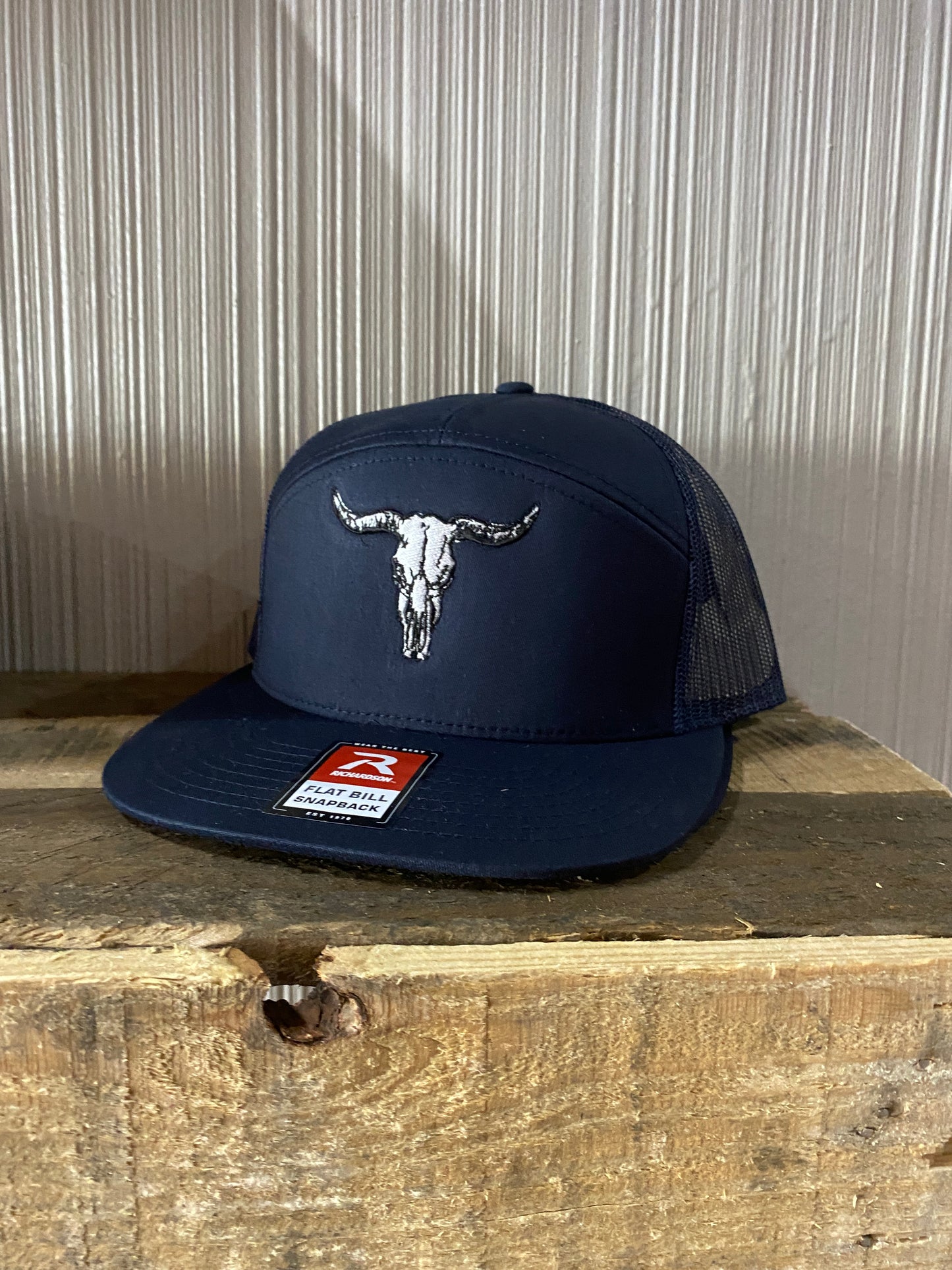 Navy 168 with Longhorn Skull
