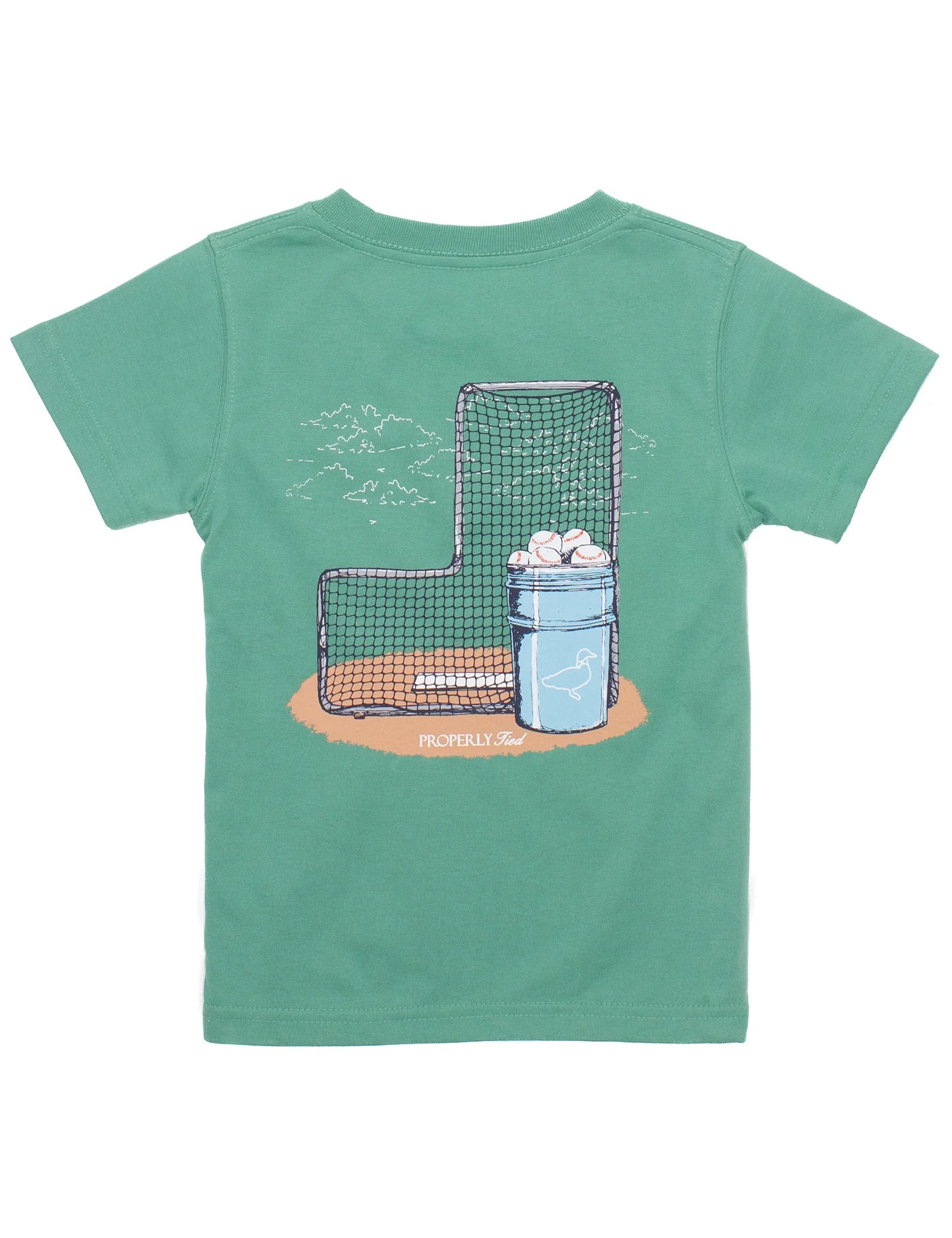 Youth Baseball Bucket Tee- Ivy