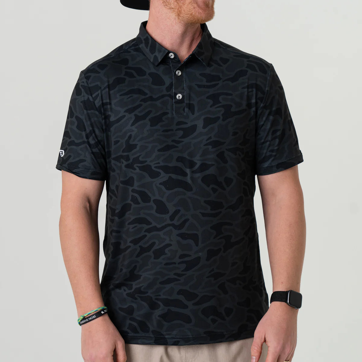 Black Camo Performance Polo