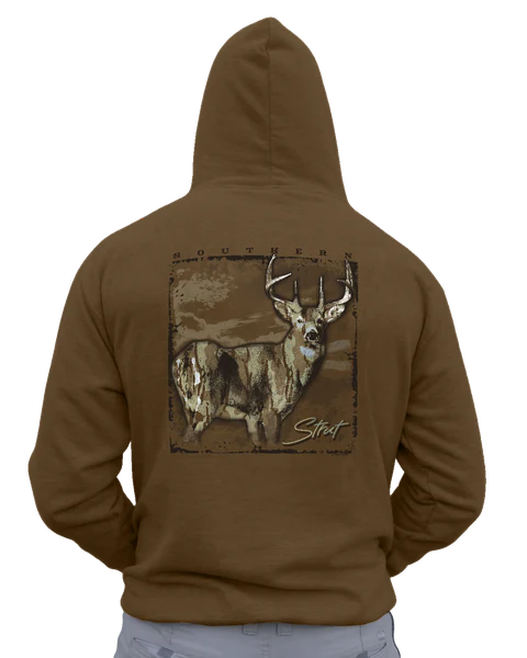 Camo Deer Hoodie- Coffee