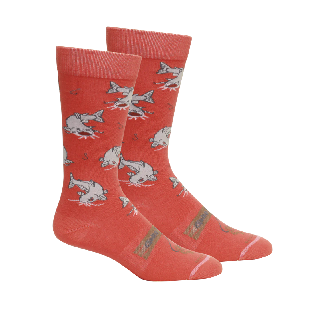 Gone Fishin' Socks- Salmon
