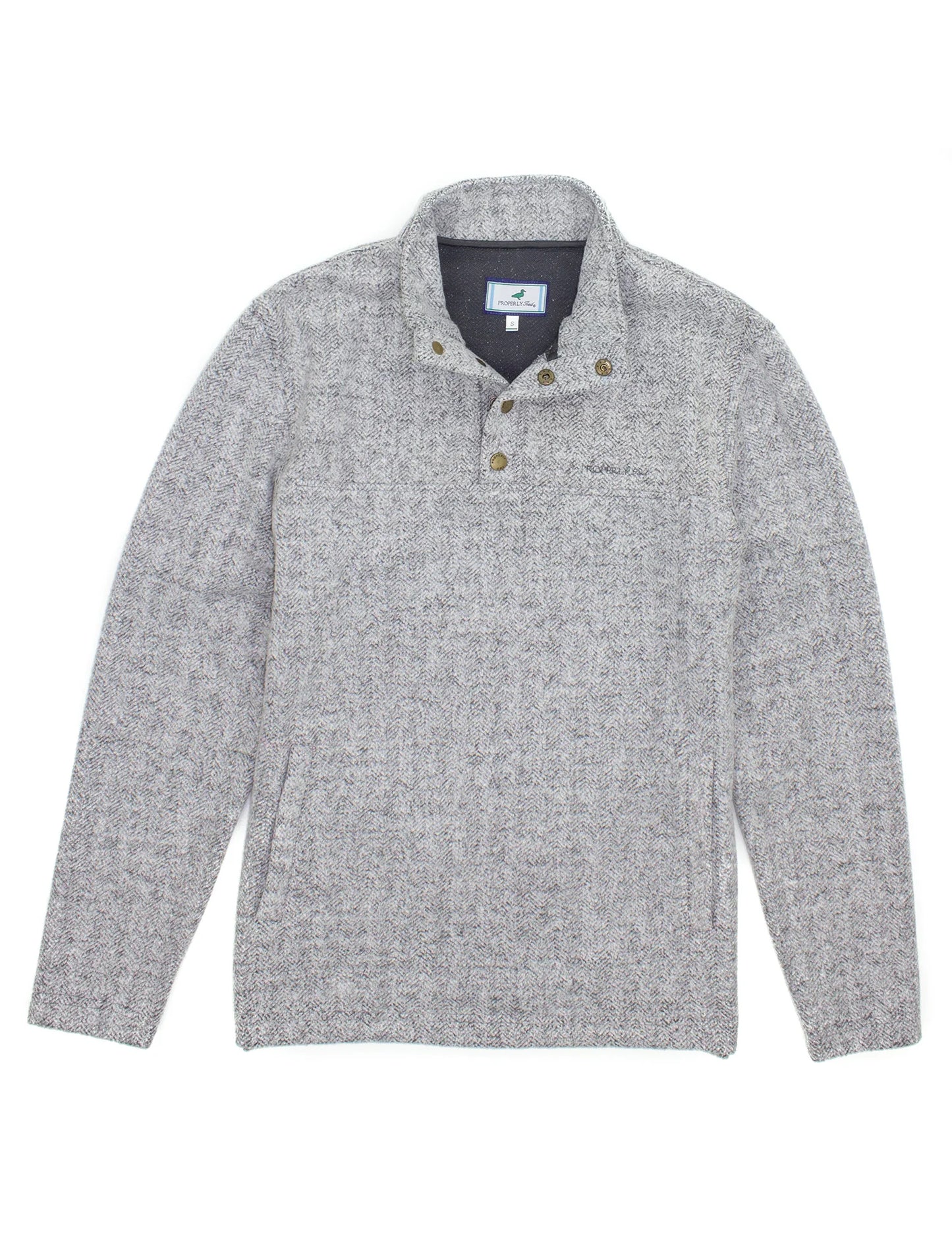 Upland Pullover- Cream/Gray