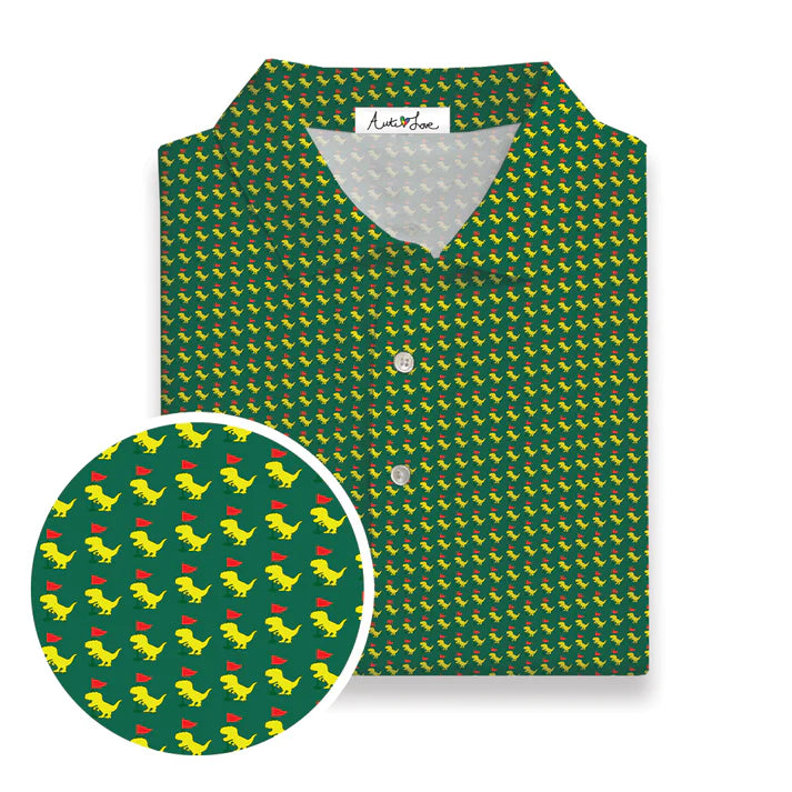 Youth Masters Green T-Rex Polo