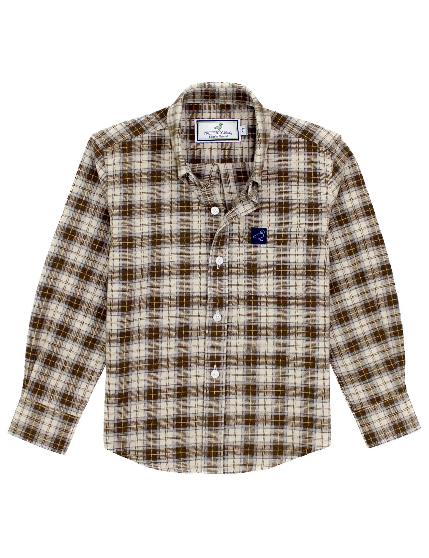 Boys Classic Flannel- Hardwood
