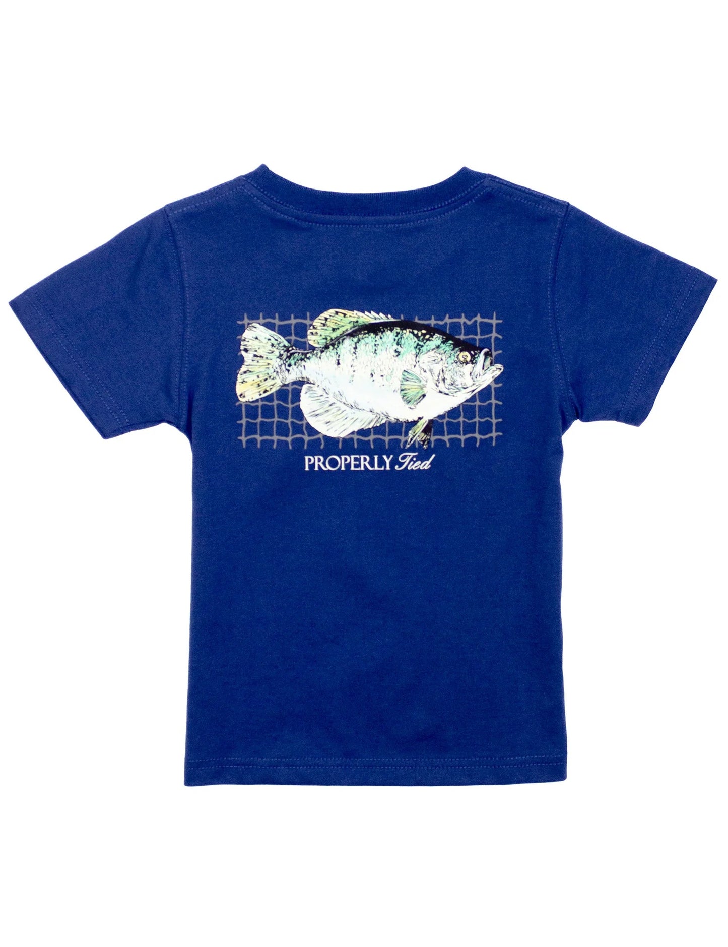Boys Crappie Short Sleeve River Blue Tea