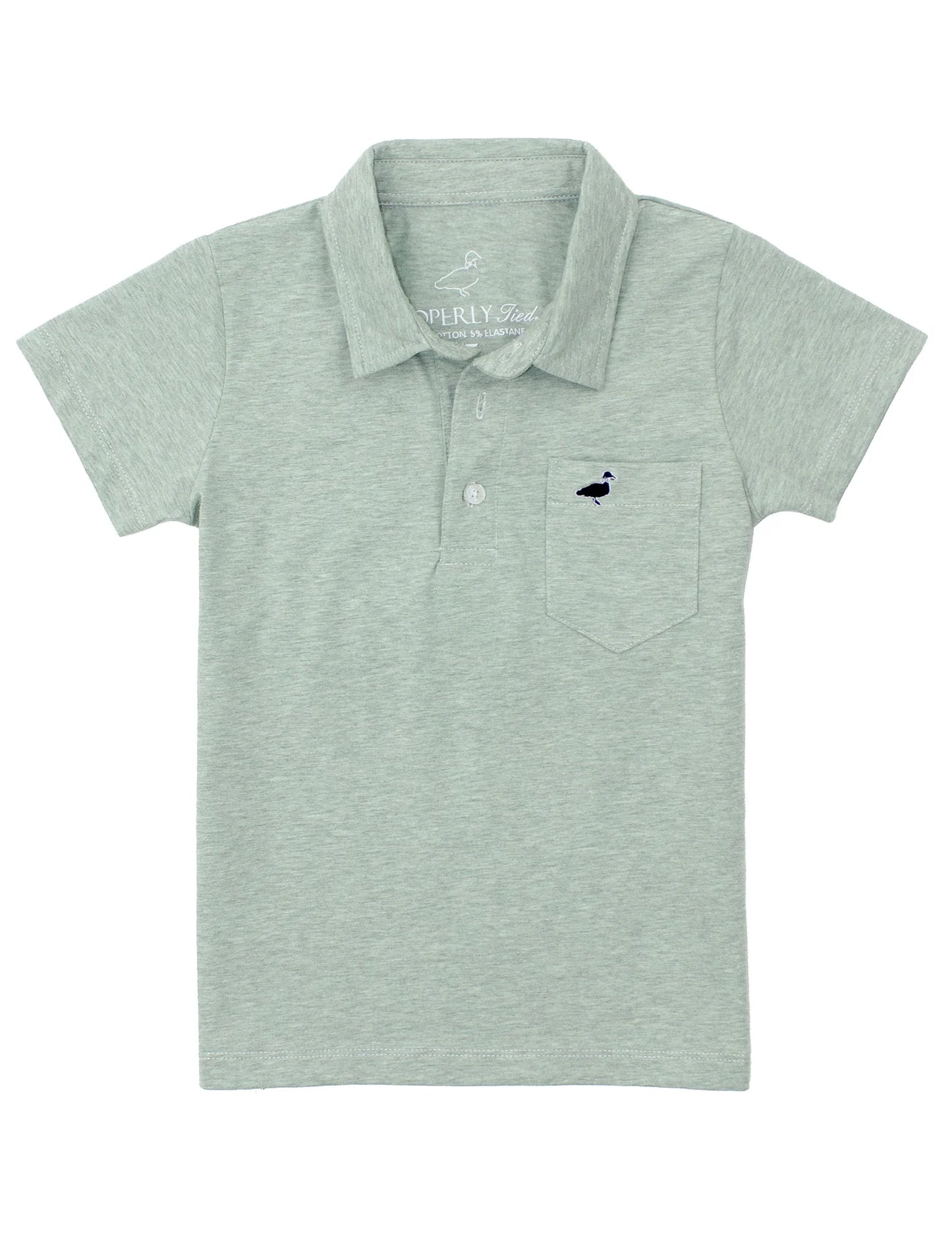 Boys Harrison Pocket Polo SS Kudzu