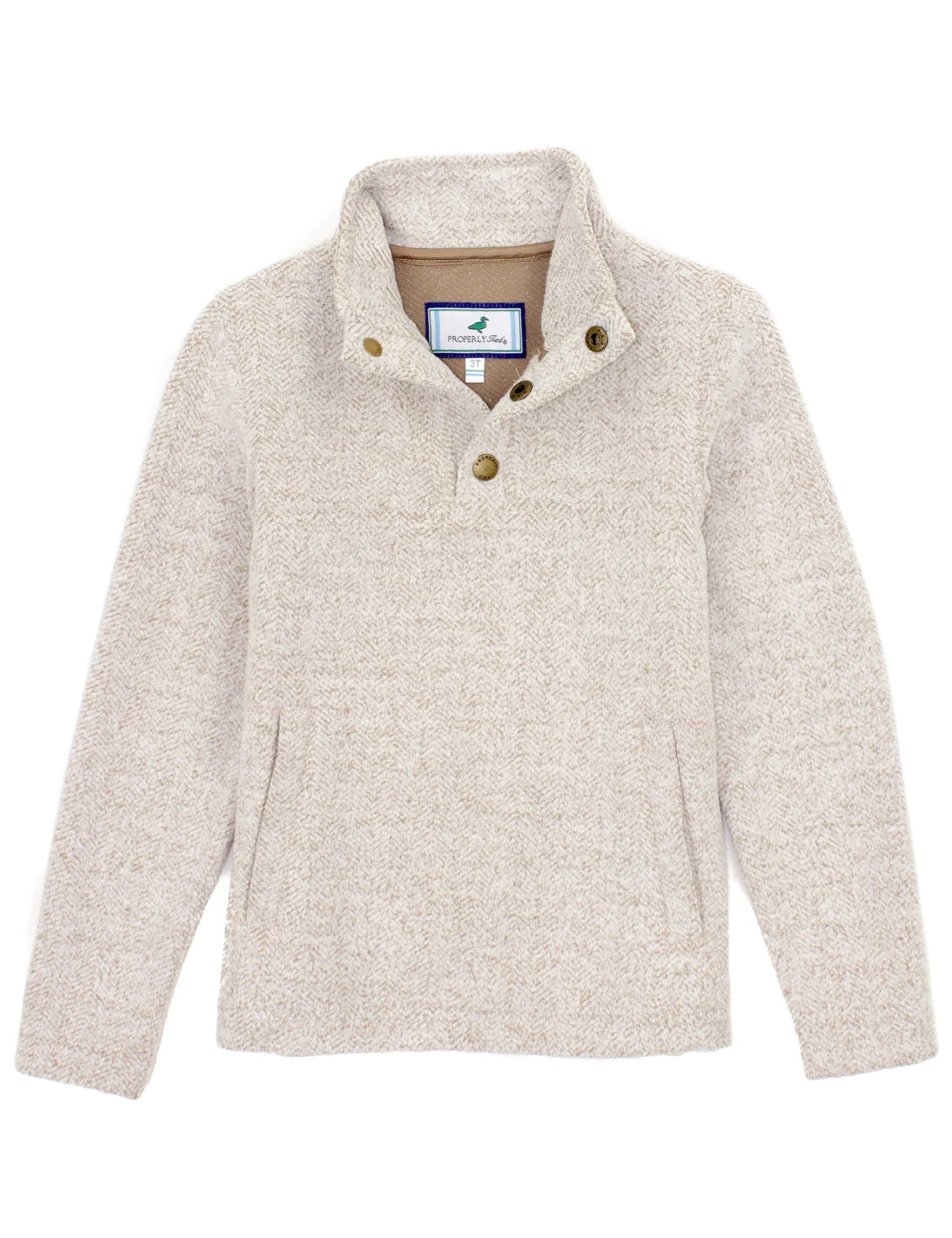 Boy's Upland Pullover - Cream
