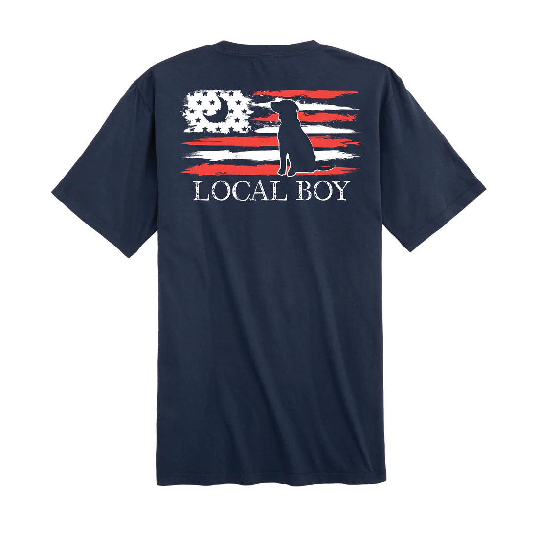 Painted USA Tee- Navy