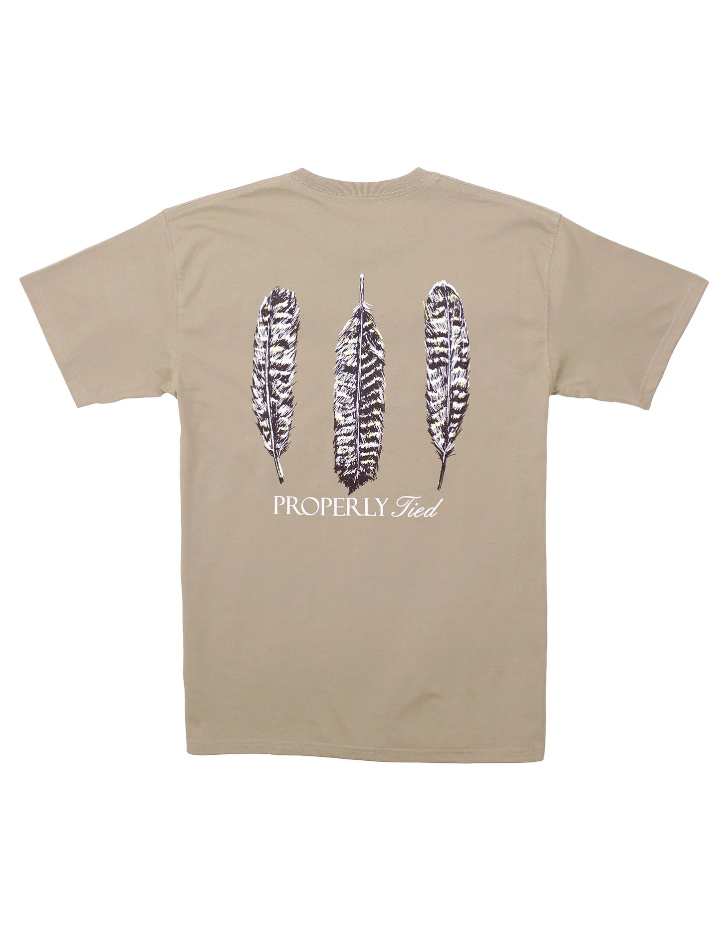 Boys Triple Feather Tee- Sand