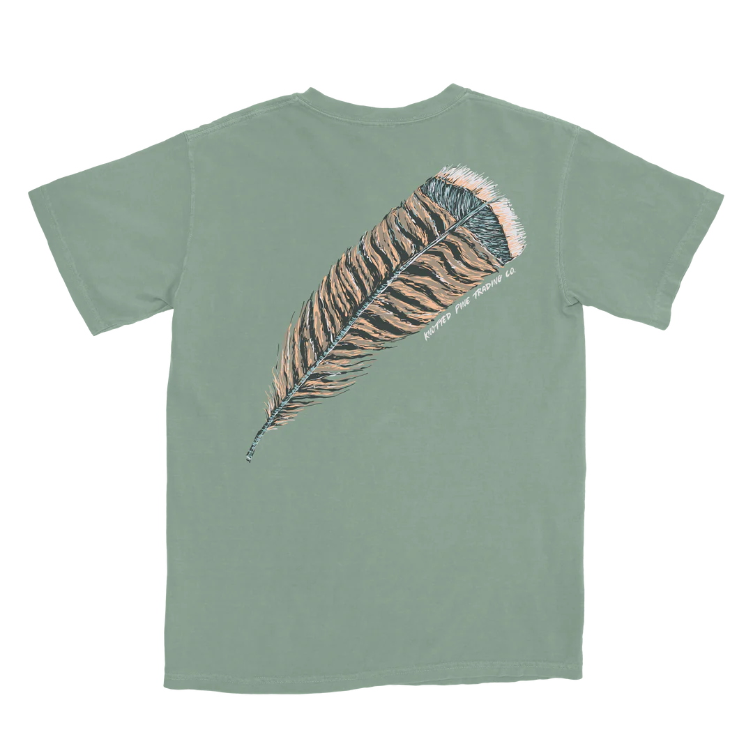 Turkey Feather Tee- Bay Green