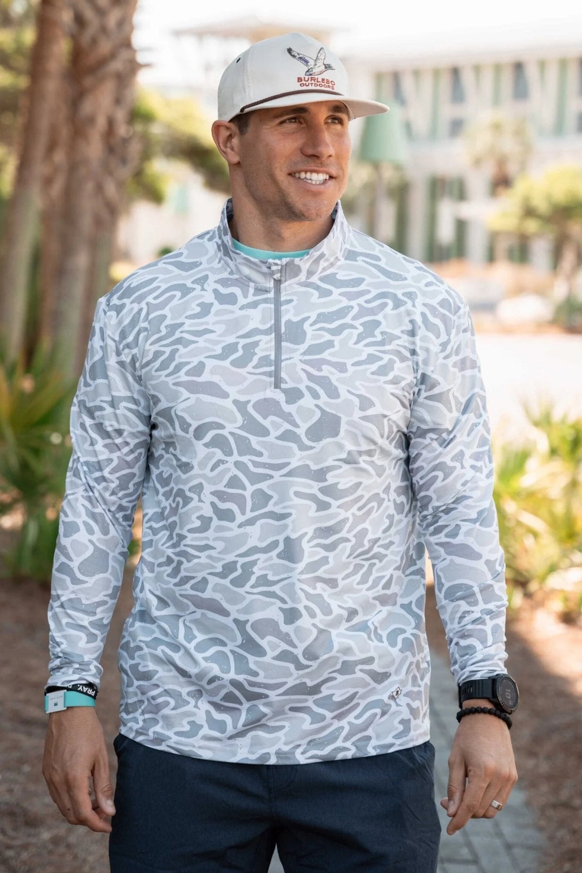 White Camo Performance Quarter Zip