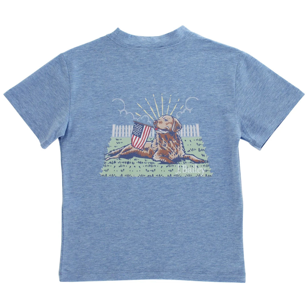 SS Logo Tee - Retriver on Blue