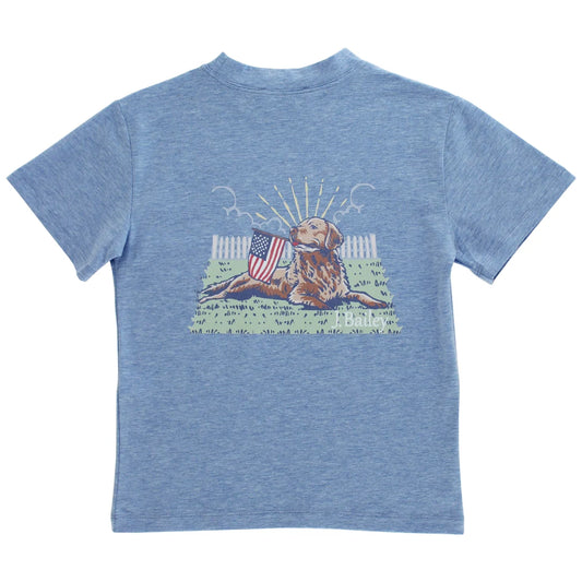SS Logo Tee - Retriver on Blue