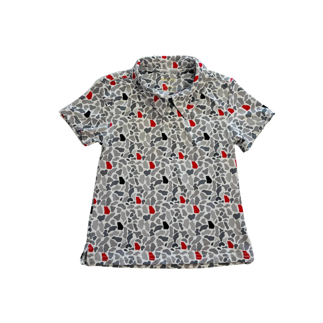 Men's Georgia- Red/Bk - Camo Polo
