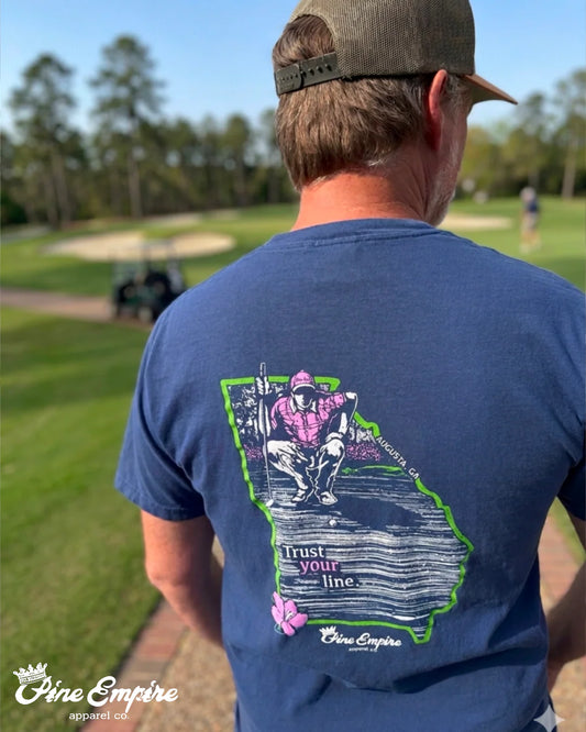 Pine Empire Trust Your Line Tee-China Blue