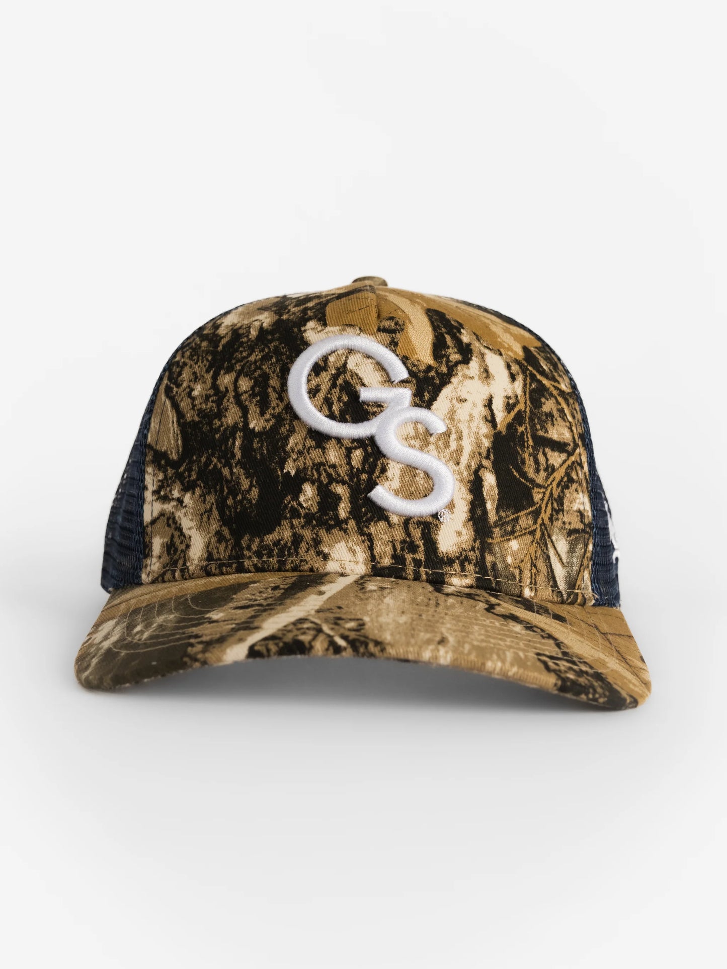 Camo Front Navy Mesh "GS" Hat