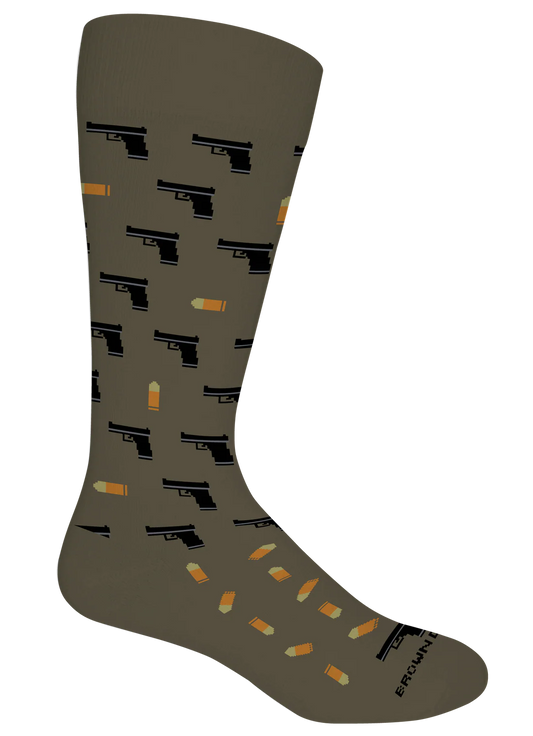 Brown Dog 2nd Amendment Sock-Sage Green