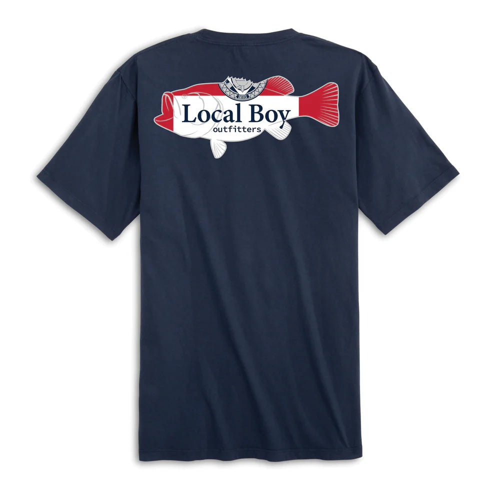 Bud Bass Tee- Navy