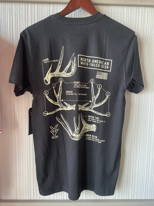 North American Whitetail Tee- Black