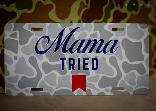 Mama Tried White OSC Tag
