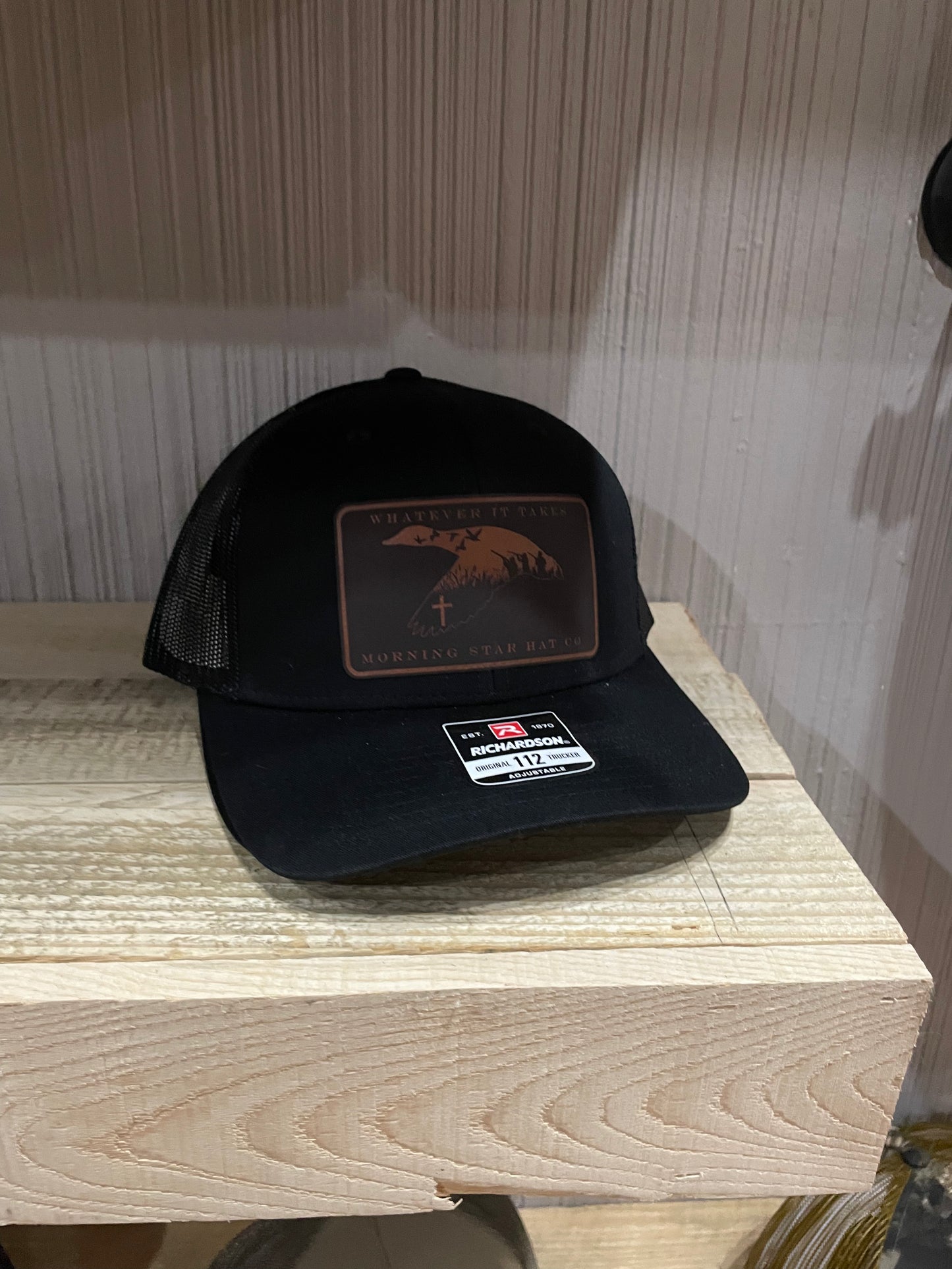 The Drake Leather Patch- Black