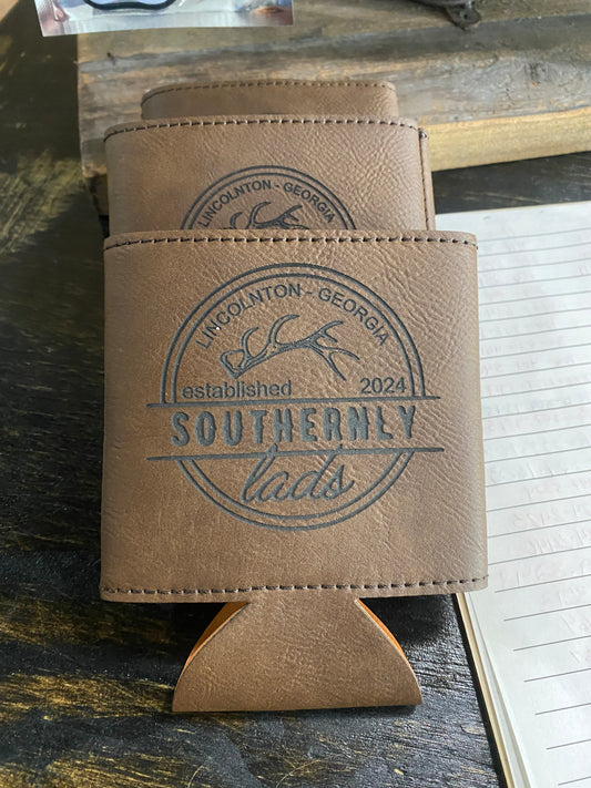 Leather Southernly Lads Koozie