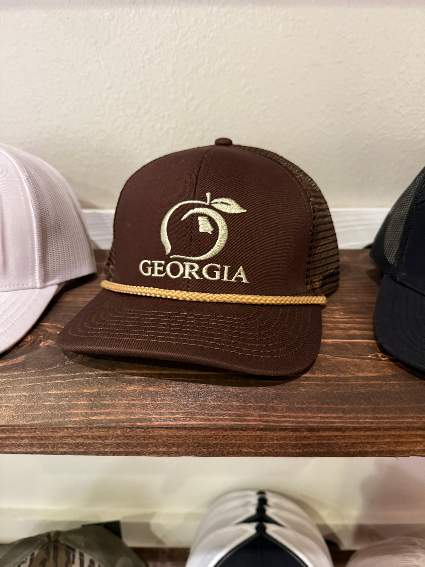 GEORGIA Peach Rope Hat- Brown