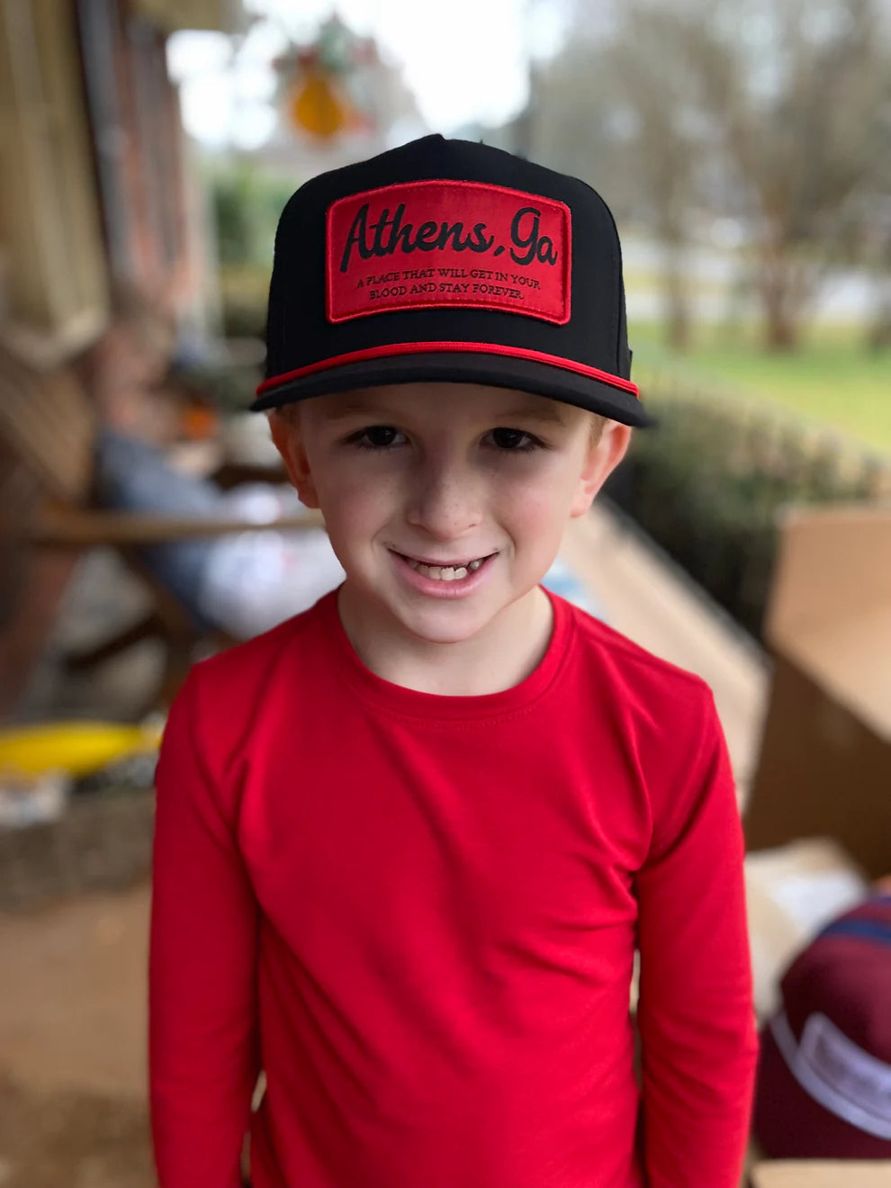 Youth Hat Athens Red/Blk Happy by Rachel