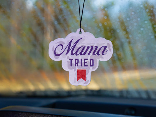 Mama Tried White Camo Air Freshener