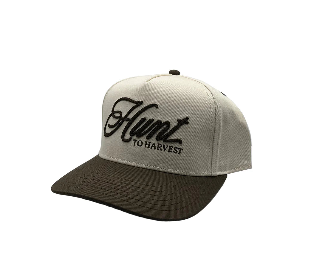 Hunt to Harvest Hat - Chocolate Script