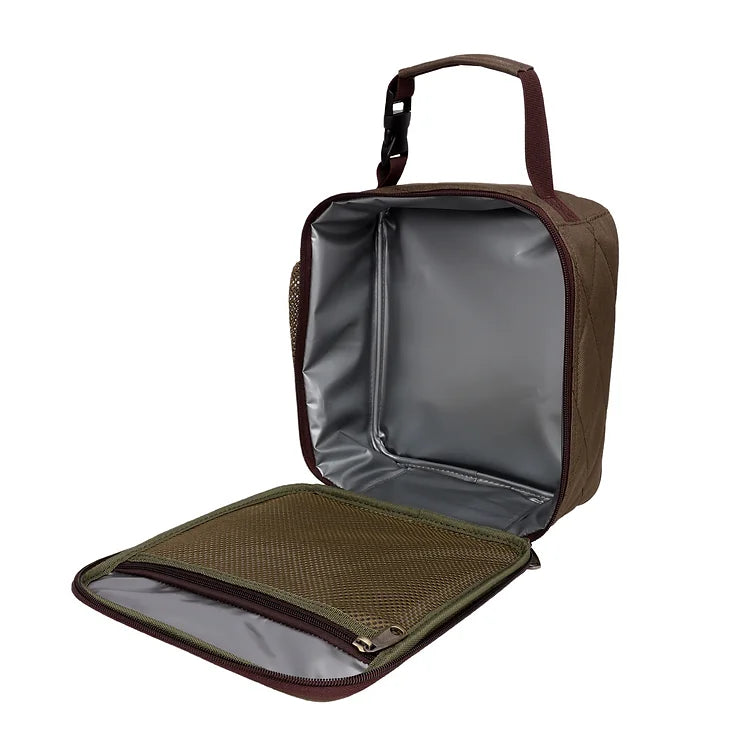 Brown Quilted Lunch Box