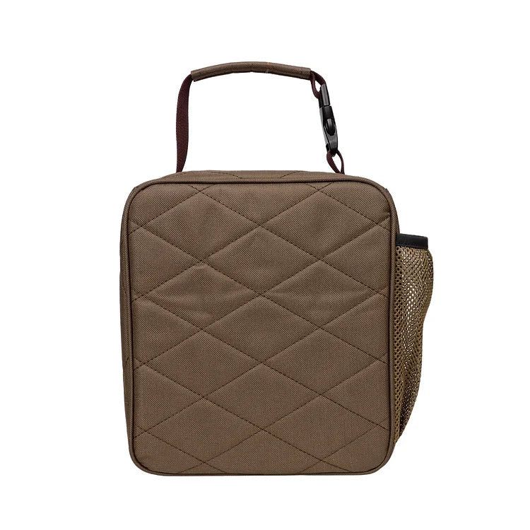 Brown Quilted Lunch Box
