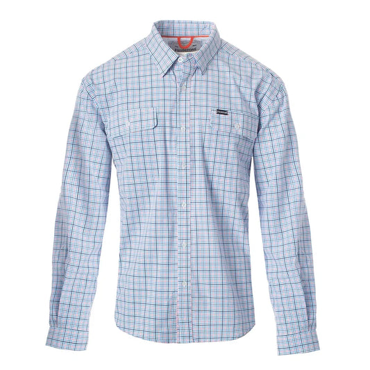 Long Sleeve Sportsman Button Down- Pink and Blue