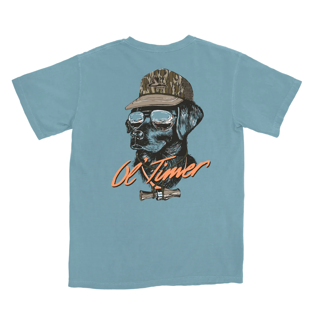 Ol' Timer Tee- Icy Blue