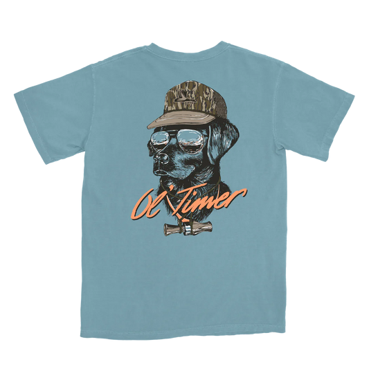 Ol' Timer Tee- Icy Blue
