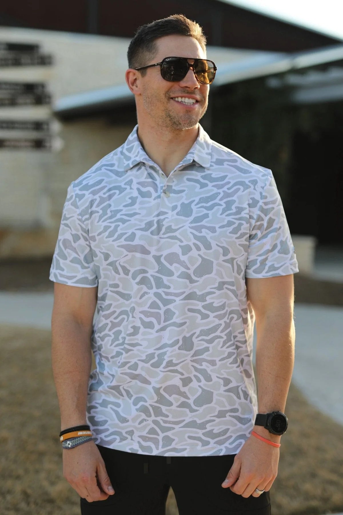 Performance Polo- White Camo