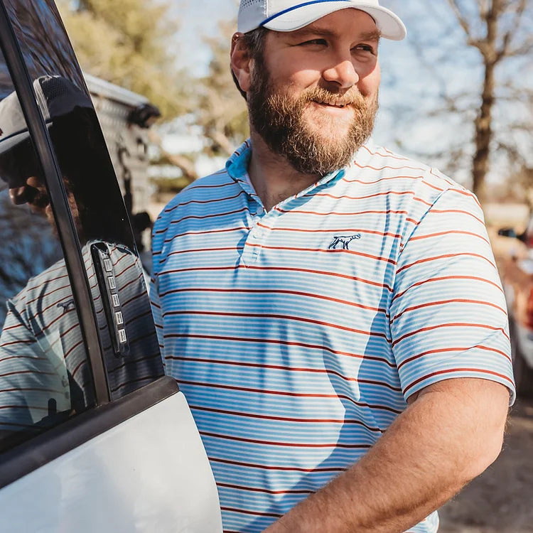 Kennedy Performance Polo- Red, White, and Blue
