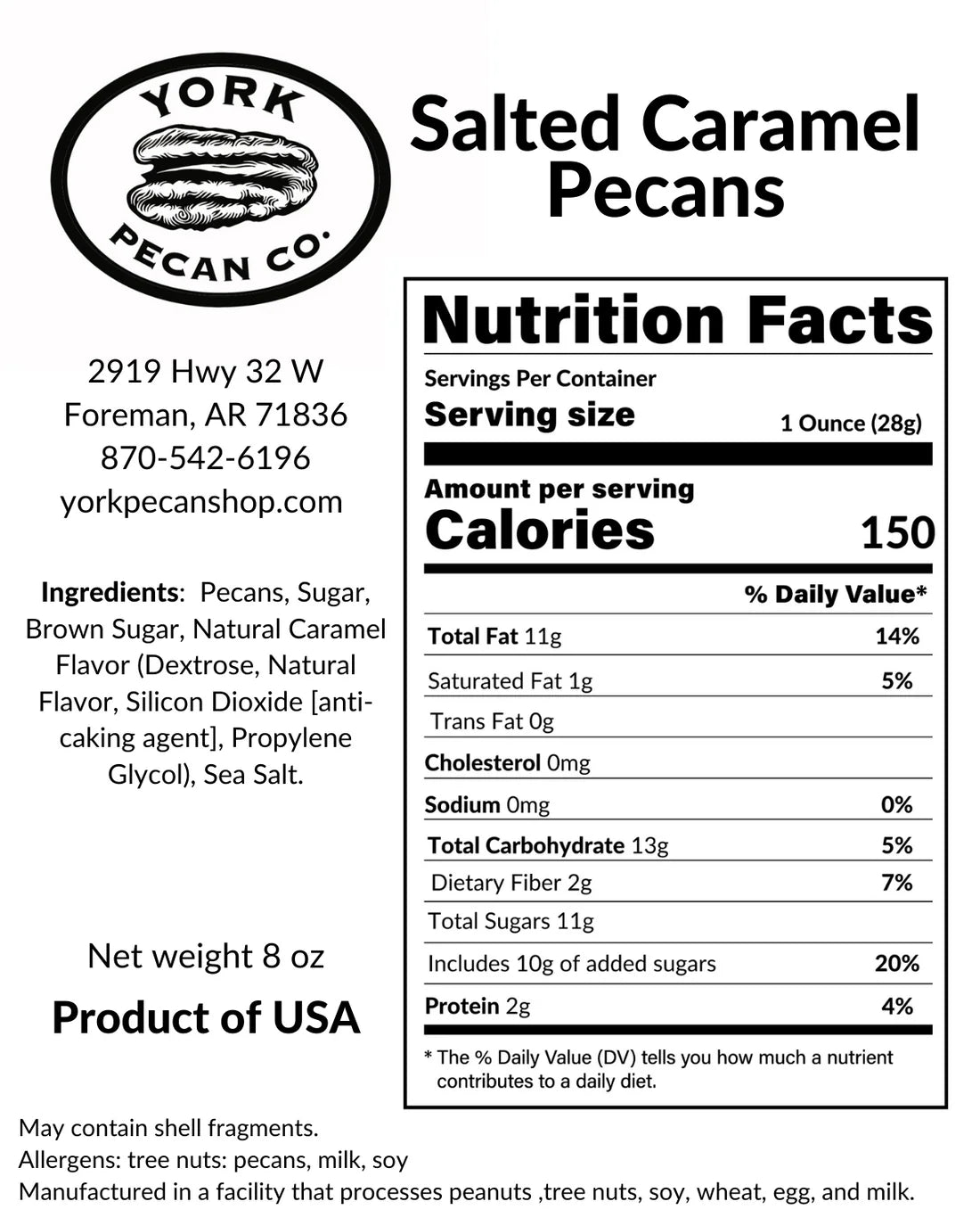 York Salted Caramel Pecans