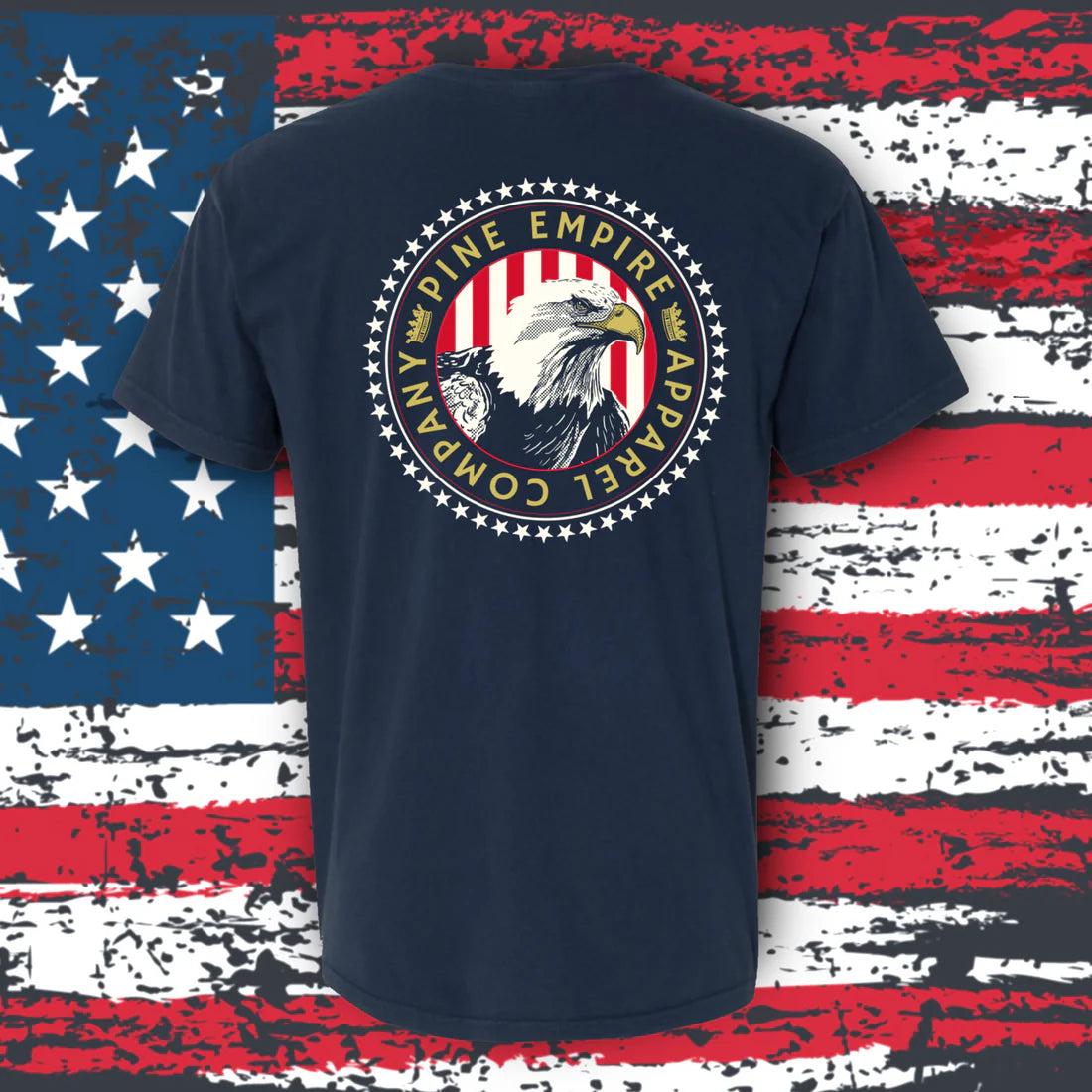 Americana Eagle Tee- Navy