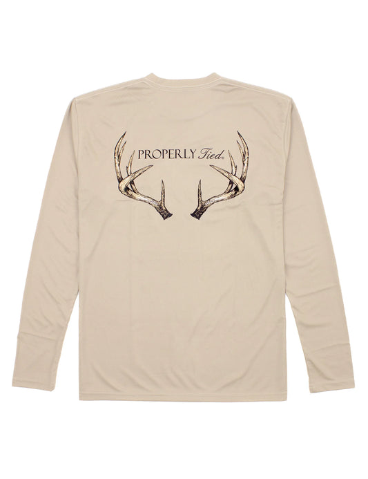 Vintage Antler Performance Long Sleeve- Sand