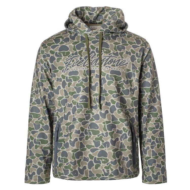 Backwoods Script Camo Hoodie- Youth