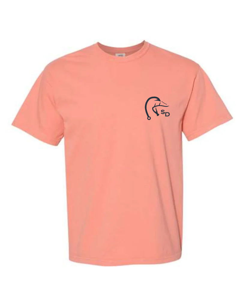 Bass Jumping Tee- Salmon
