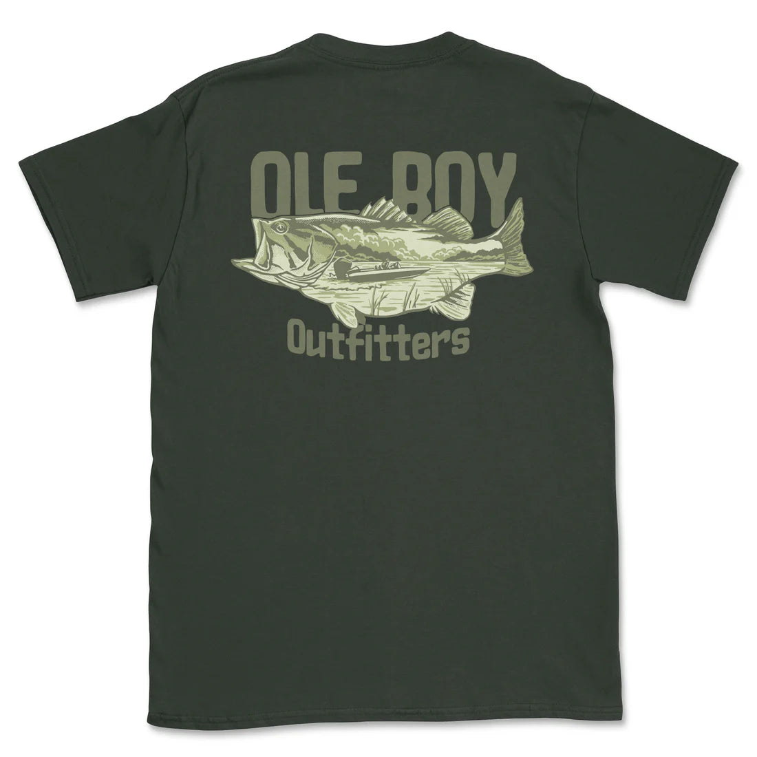 Bass Tee- Hunter Green