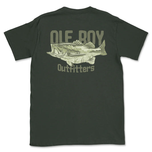 Bass Tee- Hunter Green