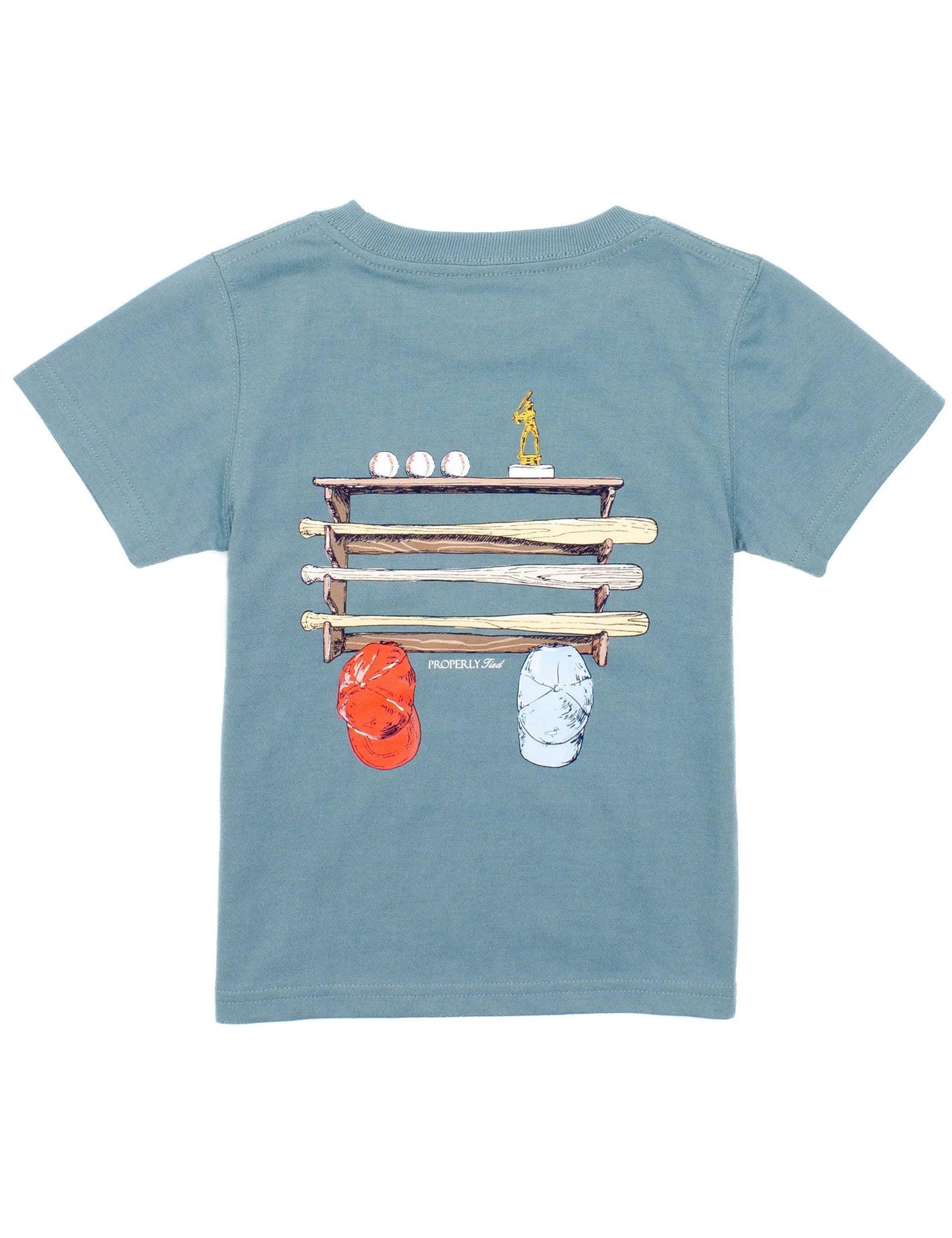 Boys Bat Rack Tee- Blue