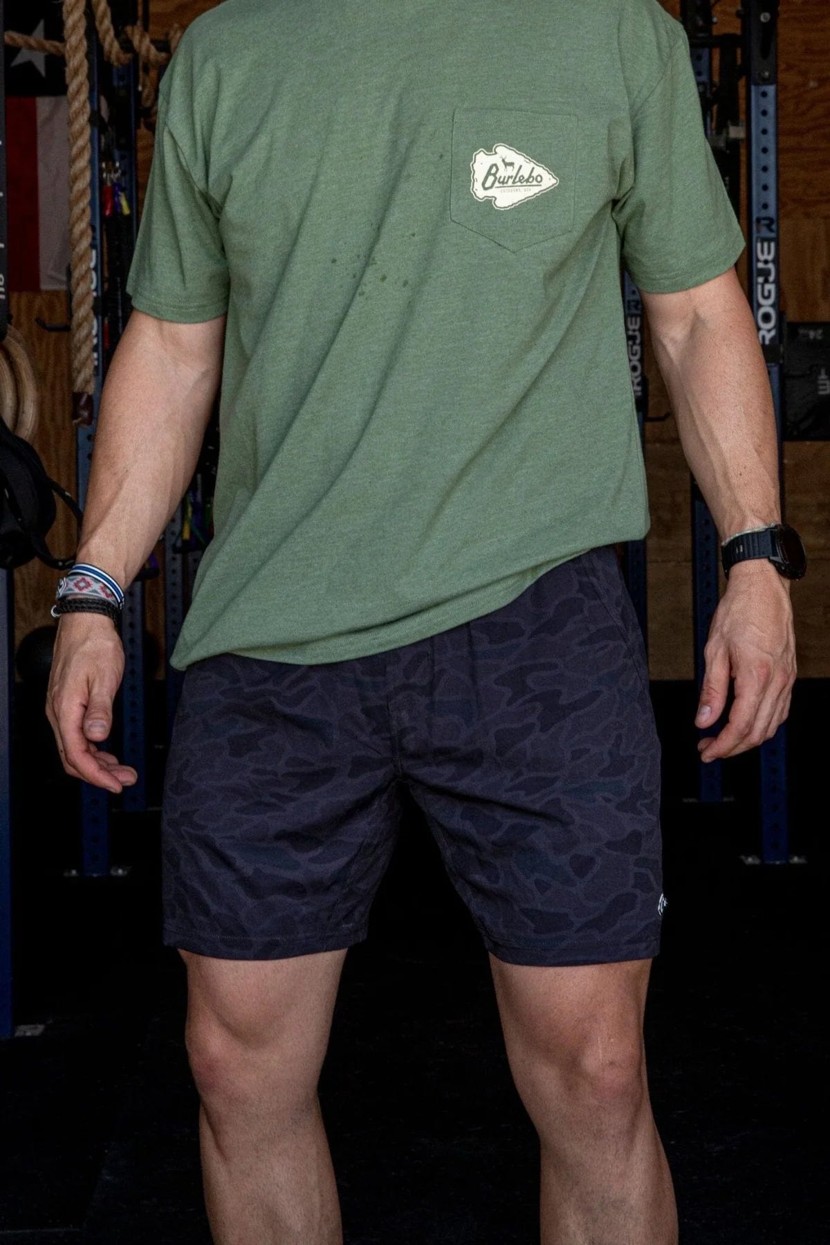 Athletic Shorts- Black Camo